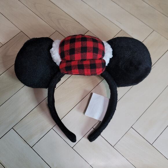 Disney Black & Red Plaid Buffalo Mickey Mouse Ears Headband main image 4